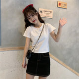 Zingj T-Shirt Women's Clothes 2024 Summer New Hot Girl Show Back Bow Leakage Back Short Design Sense Top