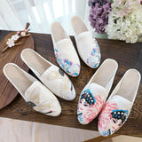 Zingj Single Drag / Cotton Mop Tip Fashion Chinese National Style Retro Embroidered Cloth Art Women's