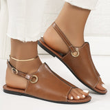 Toe Buckle Large-Size Sandals Women Metal Buckle Type Fish Mouth Beach Cold