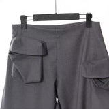 New Personality Tailoring Three-Dimensional Pocket Trousers Casual Pants Women