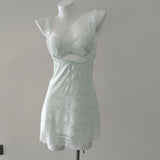 Lace Brae Pure Desire Sling Short Skirt Lace With Thin Perspective Sexy Pajamas Woman 2025 New