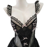 French Romance With Steel Ring Cupless Pad Lace Slings Sexy Steel Tots Pure