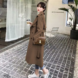 Zingj Trench Coat Female Spring And Autumn 2024 Spring New Medium And Long Korean British Style Small People Wear A