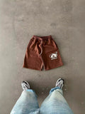 Trendy Pro Tect Print Loose Shorts Hip Hop Streetwear Men's Casual Sports