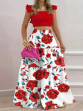 2025 New Commuting Mid-Rise Sexy Sling Swing Skirt Fashion Suit Women Two