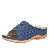Summer New New Heel Thick-Bottomed Large-Size Hollow Casual Beach Women's