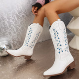 The Autumn And Winter Of 2025, The Children Of The New Embroidered Western Cowboy Boots Are Thick And The Xinjiang Grassland Wears Knight