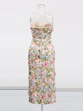 Fashion Heavy Industry Dress Women 2025 Summer New Temperament Elegant Wind Flowers Embroidery Design Long Bag Of Hip