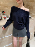 Xixi 2025 Autumn New White Label Elegant Collar Knitted Shirt With Long-Sleeved Top Sweater Female