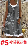 Women's 2025 Summer New Fashion Imitation Denim Vest Casual Print Sleeveless