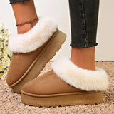New Large-Size Snow Boots A Foot Pedaling High-End Warm Large-Size Women's Cotton Shoes Increase The Thick Bottom