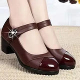 The Autumn Of 2025, The New Small Leather Shoes Are Pure And Light Mouth, The Mother Single Shoe Single-Shoe With Casual Coarse Heel