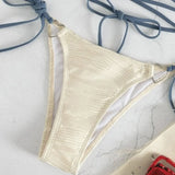 2025 Split Hard Cup Bikini Love Rope Strap Bikini Swimsuit Lady Sexy