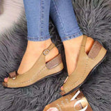 Summer Large-Size Women's Shoes Hot Heeled Fish Mouth Buckle Sandals