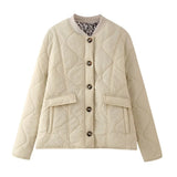 Women's Exploding Quilt Button Cotton Suit Fashion Comfortable Retro Casual Jacket