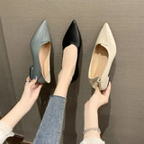 2025 New Sharp Head Soft And Comfortable Simple Simple Pure Color Fashion Single Shoes