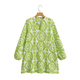 Women's Long-Sleeved Loose Embroidery Dress