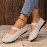 Women's Shoes Flying Breathable Single Shoes Women's Knitted Mesh Large Flat Four Seasons Working Shoes Boat