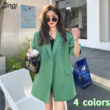 Women Medium-long Short Sleeve Summer Loose Thin Casual Popular All-match Korean Style Daily Fashion Preppy Ins