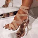 Women's High Heel 2025 New Fashion Fine Sexy Fish Mouth Sandals Fashion Fine Heel Tight