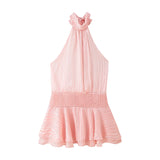 ZA Summer New Temperament Elegant Belt Dress Waist