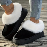 Slippers Women Wear Fur In One Package Snow Boots 2025 New One-Legged Warm Cotton