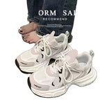 Old Dad Shoes Women 2025 Autumn And Winter New Mesh Breathable Low-Help Shoes Korean Version Of High-Heeled Casual Sports
