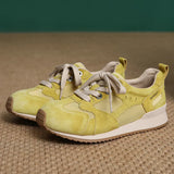Layer Of Cow Skin Retro Sports Casual Shoes Single Shoes 2025 Spring And Summer New Leather Soft-Soled Forrest Shoes Old Dad