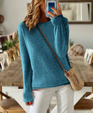 Sheintemu Autumn And Winter Long Sleeve Simple Solid Color Sweater