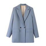 Color Women's Clothing 2025 Spring And Autumn Light Gray Suitcase Women's
