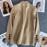Zingj Yellow Suit Jacket Female 2024 Spring And Autumn New Leisure Temperament Spring And Autumn Fried Street Small Suit