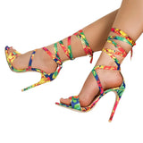 Fashion Sandals Women's Summer Sheel Ring Strap High Heel