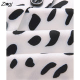 PETAL Leopard Long Sleeve Blouse Top For Woman Casual Button Up Shirts Tops 2023 Spring Autumn Blouses