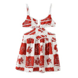 Women's Clothing Explosion Fashion Early Spring Holiday Style Print With Lace A-Word