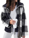 Double-Sided Plush Lattice Large-Size Coat For Autumn And Winter