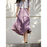 New 细细细细细 Art 褶皱 Fairy Hundred Folded Skirt Silk Slippery Pendant Half Body