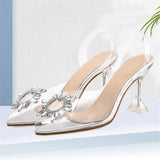 Women 2025 Summer New Fashion Temperament Tips Tips And Water Drill Transparent Crystal