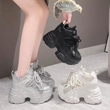 New Summer Summer Thick-Soled Thick-Soled High-Heeled Small White Shoes Korean Version Of The Pine Cake