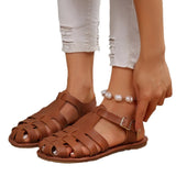 Bag Head Flat Sandals Women's New Octopus Fish Leisure Large-Size Beach Cool Drag
