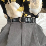 Sale Belts Women Chic Vintage All-match Basic Pu-Leather Fajas Korean Fashion Street Style Harajuku Teens Adjustable