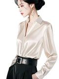 Year's Popular Beautiful Shirt Design Feels Light-Albage To Reduce The Age Of The Ocean White Densant Inside The Shirt Top Lady