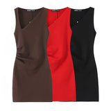 Women's Clothing 2025 New Summer Fashion Temperament Foldless Short Dress