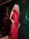 Explosion Women's Clothing 2025 Spring And Summer New Sexy Tight Dress Mesh Three-Dimensional Flower Dress