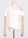 Summer New Fashion Temperament Pleated Design Sense Single Jacket High Waist Straight Leg Wide Leg Pants Suit
