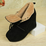 Velvet Side With Slope And Naked Short Boots For Women In Winter Plus Velvet Warm Slope And Martin Boots