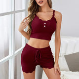 Pajamas Lace Lace Shorts Sexy Hot Girl Fast Fashion Ladies Home