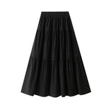 Velvet Brown Dress A-Word Skirt Women Autumn And Winter Show Thin Long Skirt Long Skirt