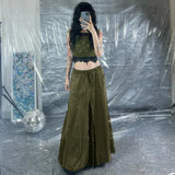 Retro Lace Splicing High-Waisted Slim-Skin Dress Woman 2025 Summer Babes INS New A