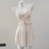 Heavy Industry Love Net Yarn Pure Sexy Pyjamas Summer Gentle Wind Thin Chest Sling Pajamas