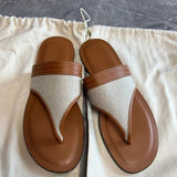 Version Of The Small Retro Simple Flip-Flop Women 2025 Summer New Flat-Bottomed Fashion Outside Wearing Toe Cool Drag Women's